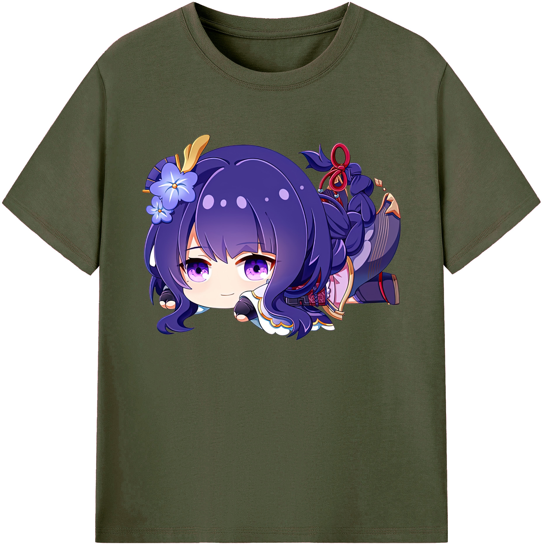 げんし神 雷電将軍 らいでんしょうぐん genshin Raiden Shogun 綿100％ メンズ半袖Tシャツ｜肌触りやわらか＆通気性